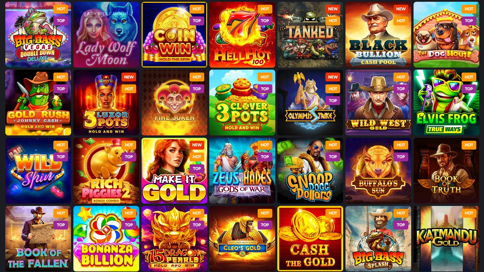 A vast library of online slots for players in Great Britain at 1RED Casino